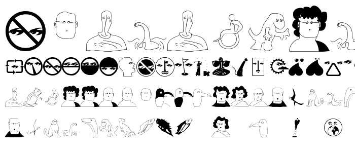 Characters font