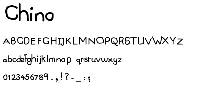 Chino font