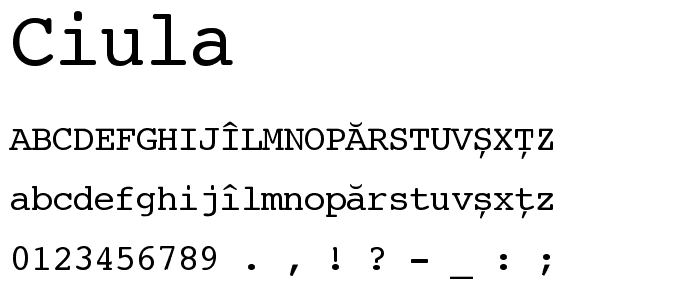 Ciula font