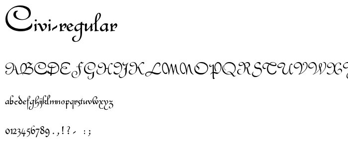 Civi Regular font