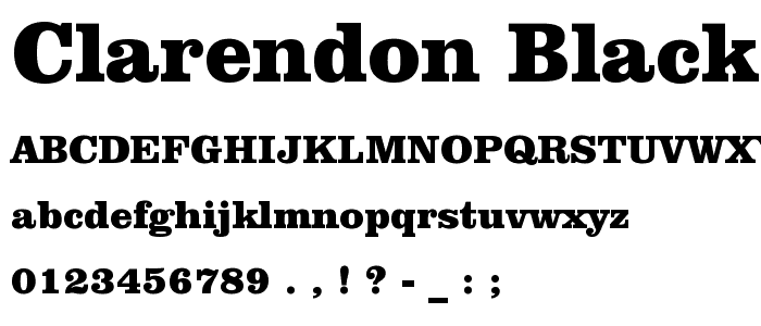 Clarendon Black BT font