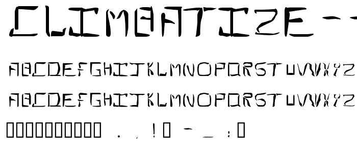 Climbatize   font
