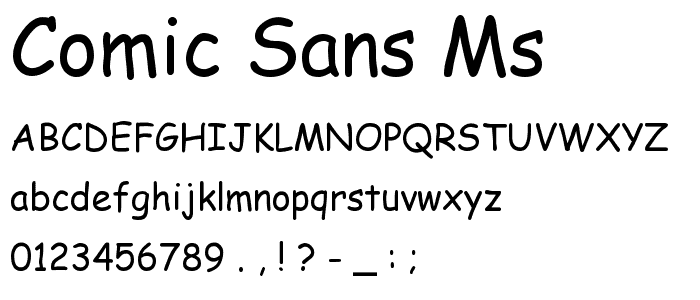 Comic Sans MS font