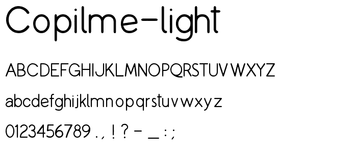 Copilme Light font