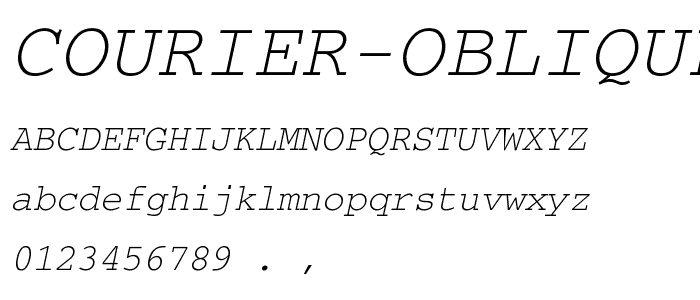 Courier-Oblique font