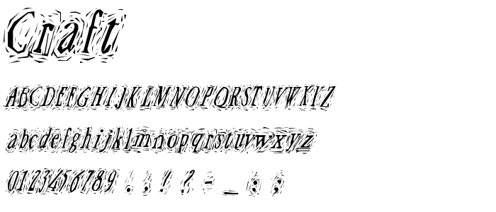 Craft font