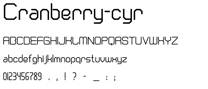 Cranberry Cyr font