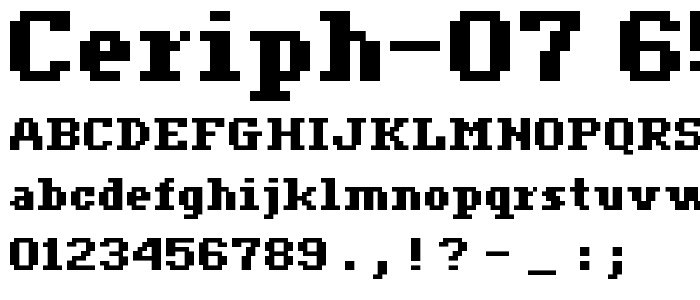 ceriph 07_65 font