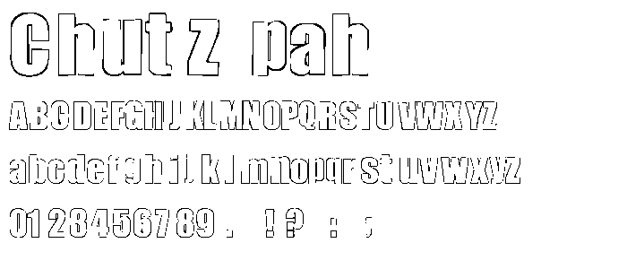 chutzpah font