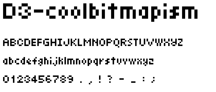 D3 Coolbitmapism font