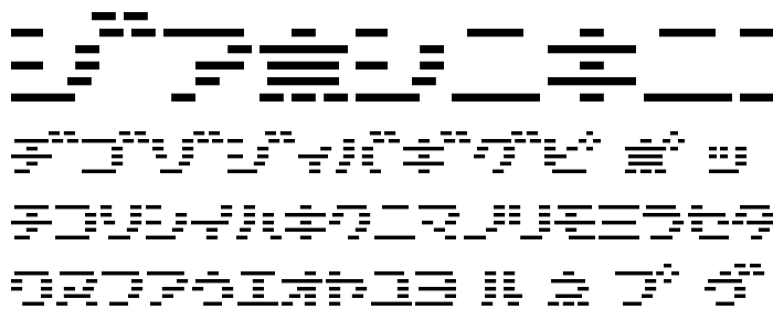 D3 DigiBitMapism Katakana font