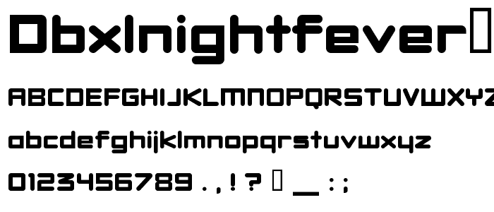 DBXLNightfever ExtraWide font