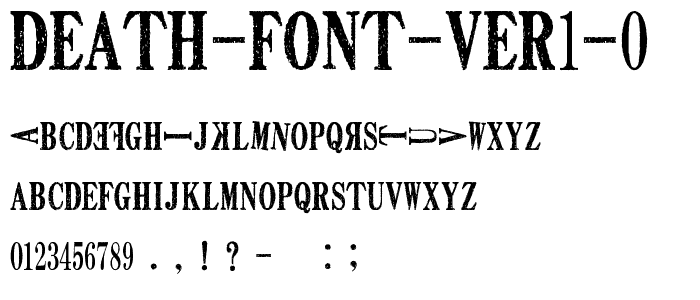 DEATH FONT ver1 0 font