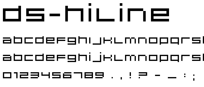 DS Hiline font