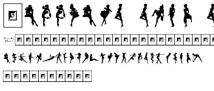 Darrians Sexy Silhouettes 2 font