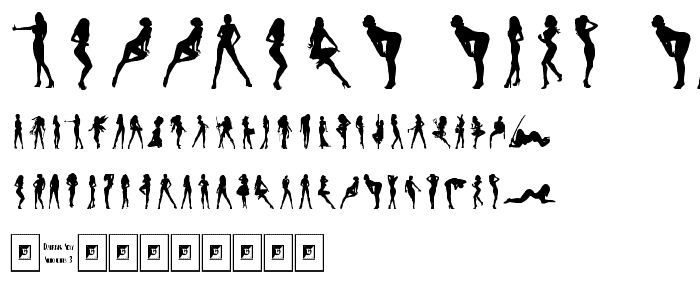 Darrians Sexy Silhouettes 3 font