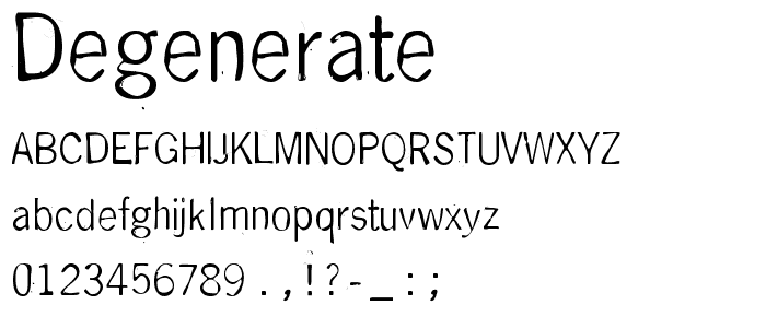 DeGenerate font