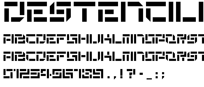 DeStencilNF font