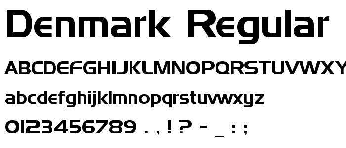 Denmark Regular font