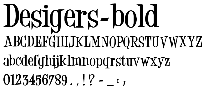 Desigers Bold font