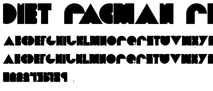 Diet PacMan Regular font