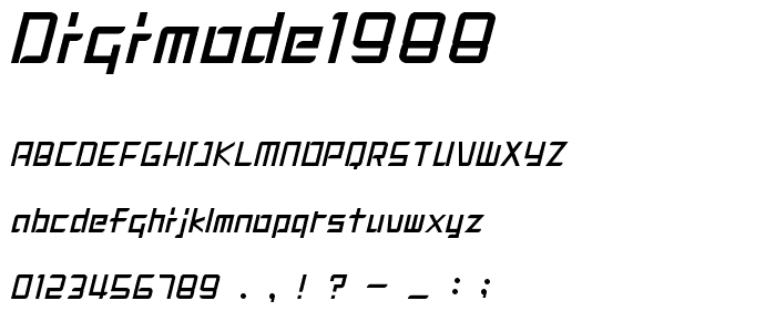DigiMode1988 font