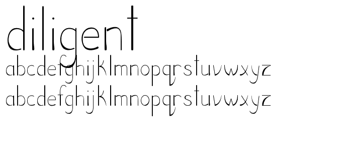 Diligent font