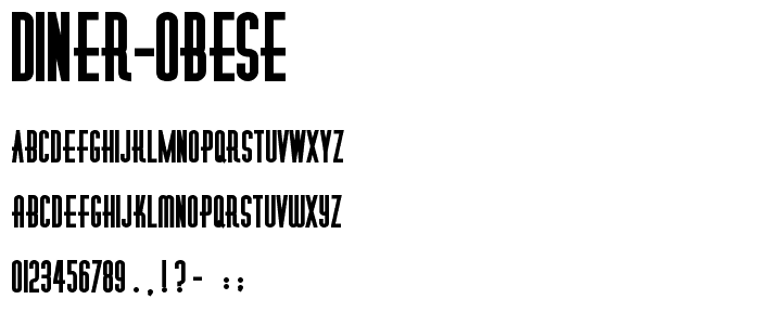 Diner-Obese font