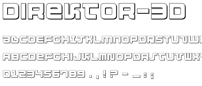 Direktor 3D font