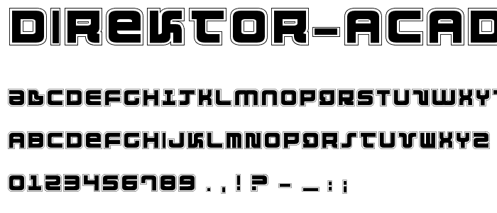 Direktor Academy font