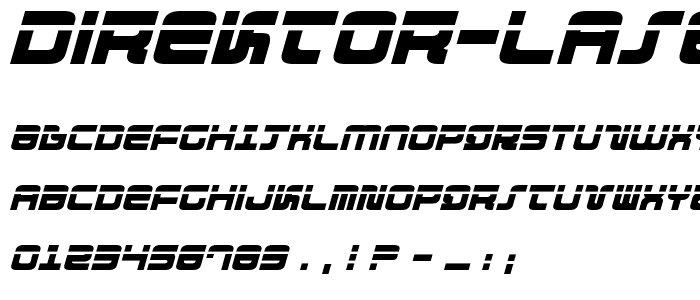 Direktor Laser Italic font