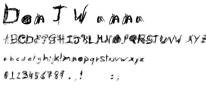 Don_t Wanna font