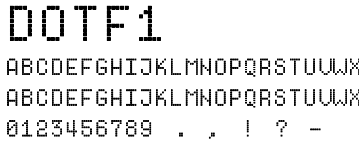 Dotf1 font