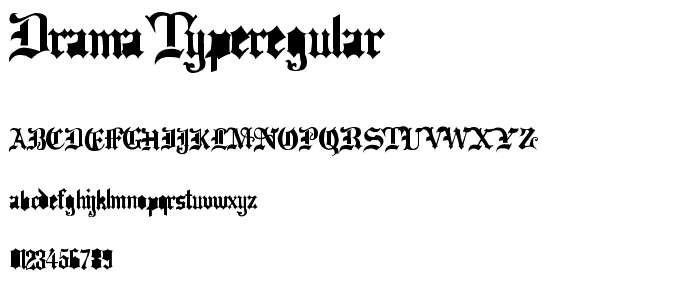 Drama TypeRegular font