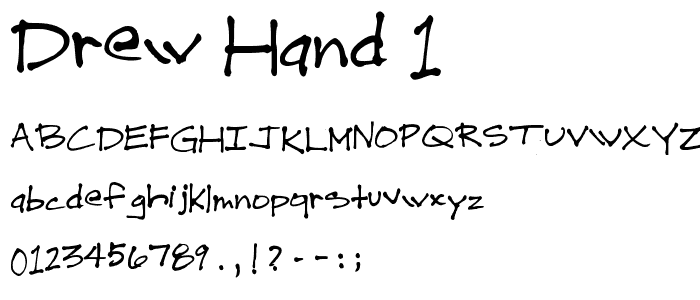 Drew Hand 1 font