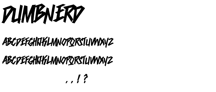 Dumbnerd font