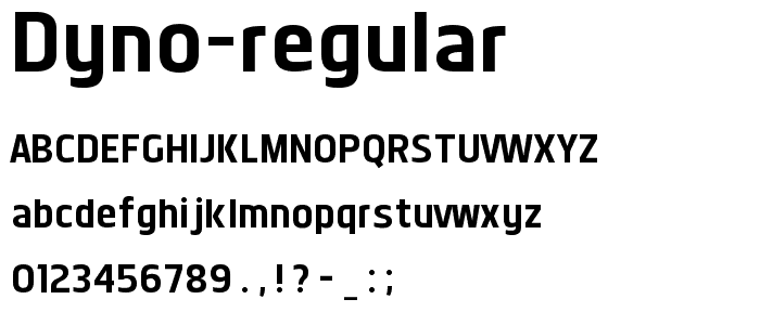 Dyno Regular font
