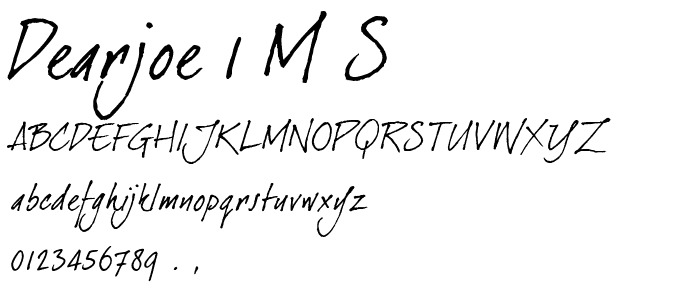dearJoe 1 M_S font