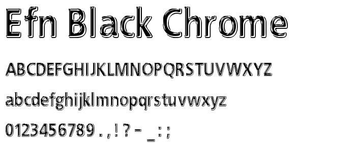 EFN Black Chrome font