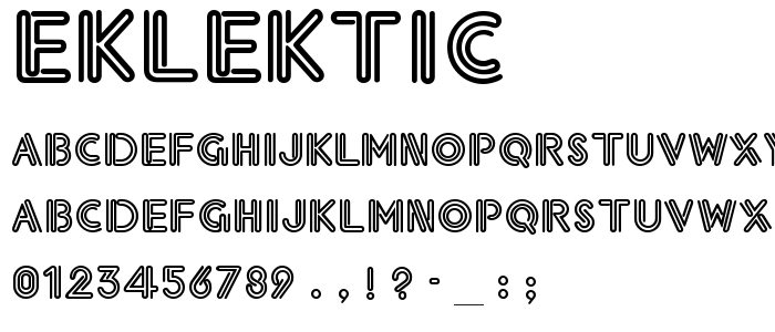 Eklektic font