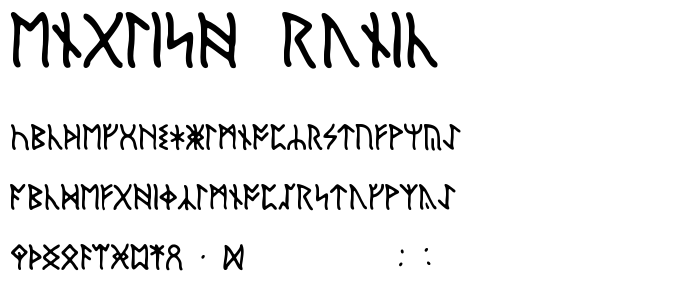 English Runic font