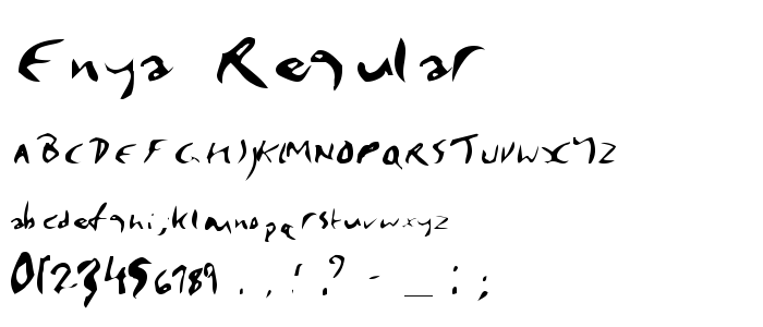 Enya Regular font