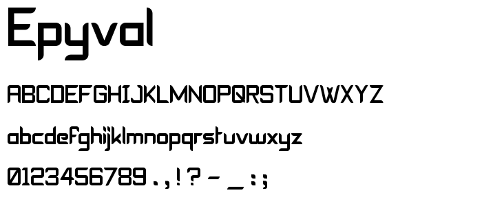 Epyval font