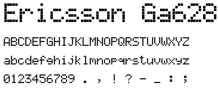 Ericsson GA628 font