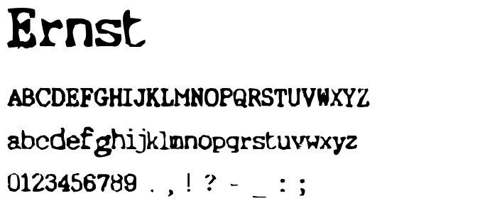 Ernst font