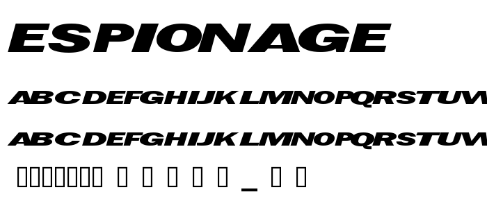 Espionage font
