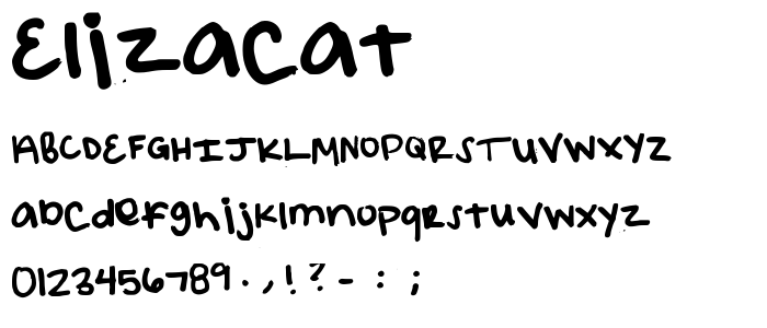 elizacat  font