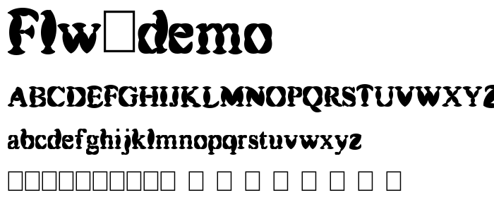 FLW Demo font