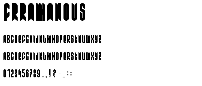 FRRamaNous font