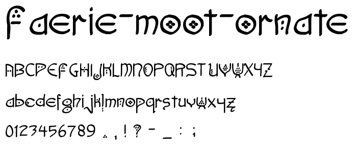 Faerie Moot Ornate font